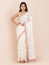 KAVVYA WHITE SILK SAREE